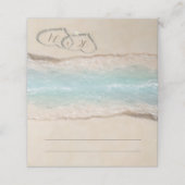 Carte De Placement Littoral Tropical Vintage Beach (Extérieur déplié)