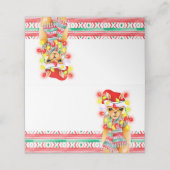 Carte De Placement Llama aquarelle siffler Noël vacances (Extérieur déplié)