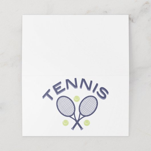 Carte De Placement Logo de tennis (Extérieur déplié)