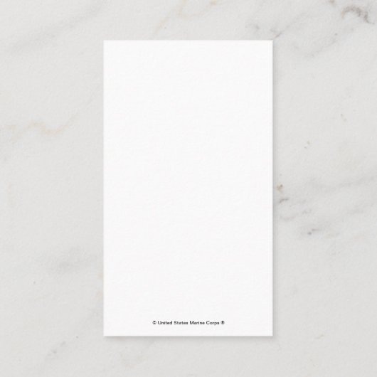 Carte De Placement Logo empilé USMC - Blanc (Dos)