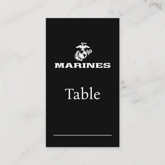Carte De Placement Logo empilé USMC - Blanc (Devant)