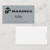 Carte De Placement Logo en noir empilé USMC (Devant / Derrière)