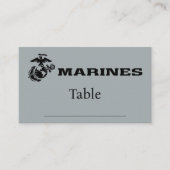 Carte De Placement Logo en noir empilé USMC (Devant)