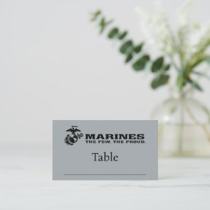 Carte De Placement Logo noir empilé USMC "The Rew, The Fiers"