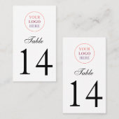 Carte De Placement Logo promotionnel personnalisé (Devant / Derrière)