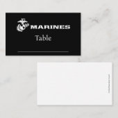 Carte De Placement Logo USMC - Blanc (Devant / Derrière)