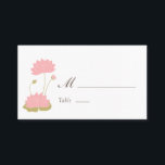 Carte De Placement Lotus Bloom Place Card<br><div class="desc">Laissez votre amour fleurir avec cette collection de mariages Lotus Bloom,  moderne et délicatement élégante,  de Berry Berry Sweet. Composants correspondants disponibles dans notre galerie (voir berryberrysweet.com)</div>