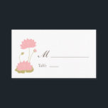 Carte De Placement Lotus Bloom Place Card<br><div class="desc">Laissez votre amour fleurir avec cette collection de mariages Lotus Bloom,  moderne et délicatement élégante,  de Berry Berry Sweet. Composants correspondants disponibles dans notre galerie (voir berryberrysweet.com)</div>