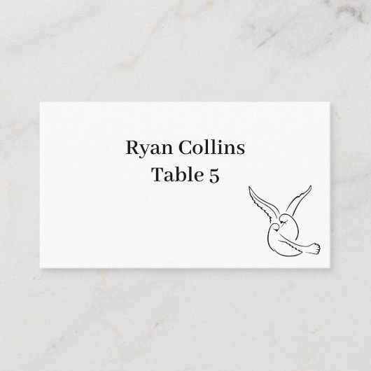 Carte De Placement Love Birds Place Cards (Devant)