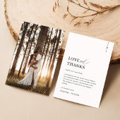 Carte De Placement Love & Merci Elegant Photo Mariage Merci