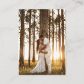 Carte De Placement Love & Merci Elegant Photo Mariage Merci (Dos)