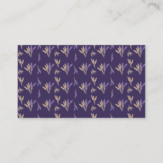 Carte De Placement Lovely Lavender & Blé Flat Place Card (Dos)
