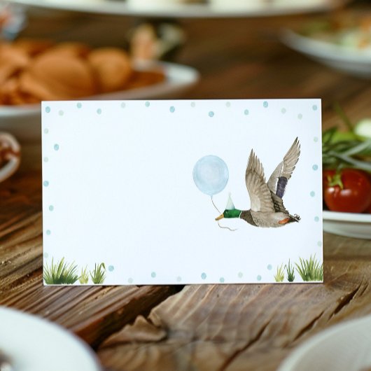 Carte De Placement Lucky Mallard Duck Boy Anniversaire Tente d'alimen