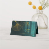 Carte De Placement Lumière de la Lune Mariage Emerald Green ID881 (Devant)