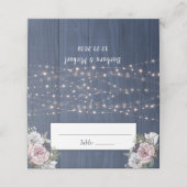 Carte De Placement Lumières à crémaillère rustique en bois Photo Mari (Extérieur déplié)