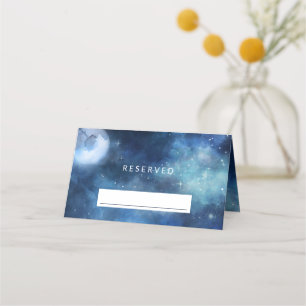 Carte De Placement Lunar Sky Pleine lune Stars Réservé Mariage