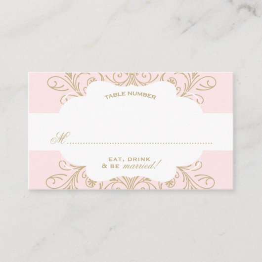 Carte De Placement Lush Flourd Place Card blush/or (Devant)