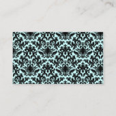 Carte De Placement Lustre en damas bleu et noir (Dos)