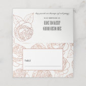 CARTE DE PLACEMENT LUXE ELEGANT BLUSH ROSE ROSE OR FLORAL MARIAGE (Extérieur déplié)