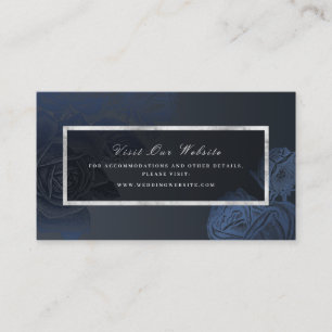 Carte De Placement Luxe rose marine argent vintage site web Insérer c