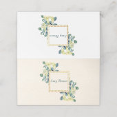 Carte De Placement Lys de Cala blanc et Mariage d'Eucalyptus (Extérieur déplié)