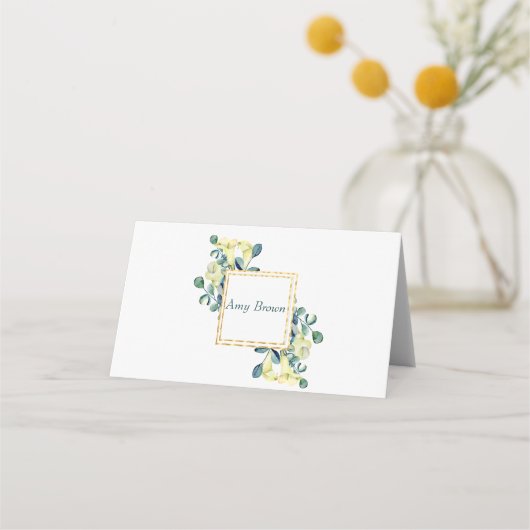 Carte De Placement Lys de Cala blanc et Mariage d'Eucalyptus (Dos)