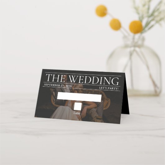 Carte De Placement Magazine Editorial Journal Photos Mariage (Devant)