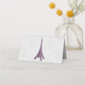 Carte De Placement Magenta Eiffel Tower Damask Réception Carte Place (Dos)