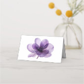 Carte De Placement Magnifique Mariage à fleurs violettes (Dos)
