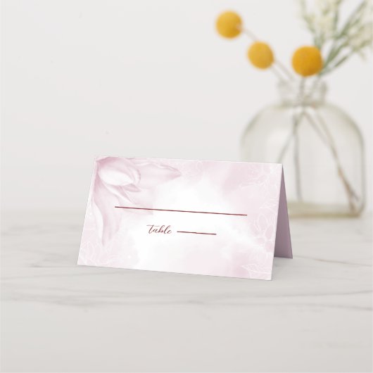 Carte De Placement Magnolia Fleur Éthérée, Mariage (Devant)