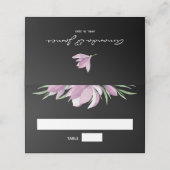 Carte De Placement Magnolias sur la florale noire (Extérieur déplié)