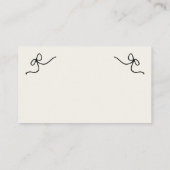 Carte De Placement Main de la béquille de Whimsical tiré Mariage fran (Dos)