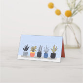 Carte De Placement Maison en pot botanique plantes Nom Carte Place (Devant)