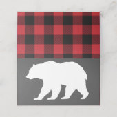 Carte De Placement Mama Bear Baby shower Woodland Lodge (Extérieur déplié)