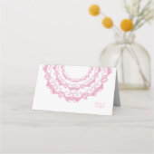 Carte De Placement Mandala à fleurs roses (Dos)