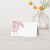 Carte De Placement mandala de corail rétro floral (Dos)