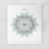 Carte De Placement Mandala Lace Mariage lt. Blue ID968 (Extérieur déplié)