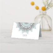 Carte De Placement Mandala Lace Mariage lt. Blue ID968 (Dos)