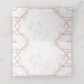Carte De Placement Marbre blanc et blanc et table d'or Rose assise (Intérieur déplié)
