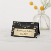 Carte De Placement Marbre noir et or (Dos)