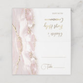 Carte De Placement Marbre rose de la première communion (Extérieur déplié)