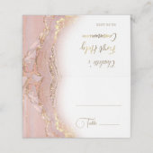 Carte De Placement Marbre rose de la première communion (Extérieur déplié)