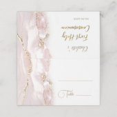 Carte De Placement Marbre rose de la première communion (Extérieur déplié)