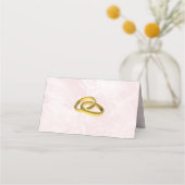Carte De Placement Marbre rose or Mariage Table Place (Dos)