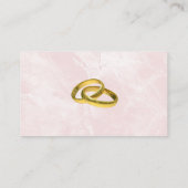 Carte De Placement Marbre rose or Mariage Table Place (Dos)