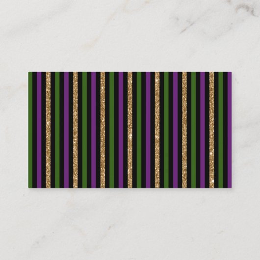 Carte De Placement Mardi Gras Lignes Verticales Parties scintillant D (Dos)