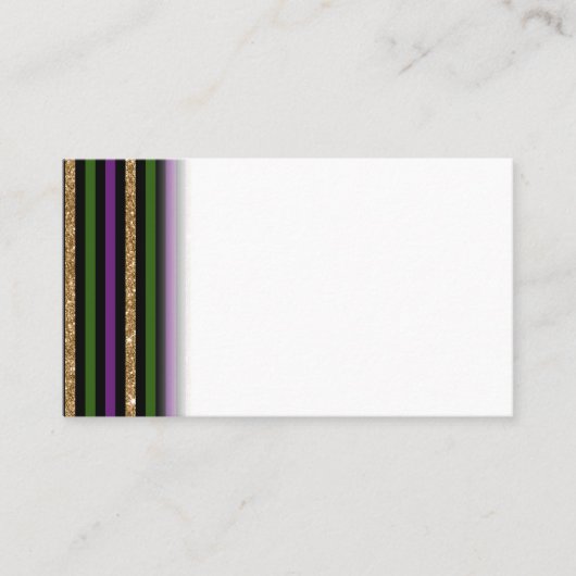 Carte De Placement Mardi Gras Lignes Verticales Parties scintillant D (Devant)