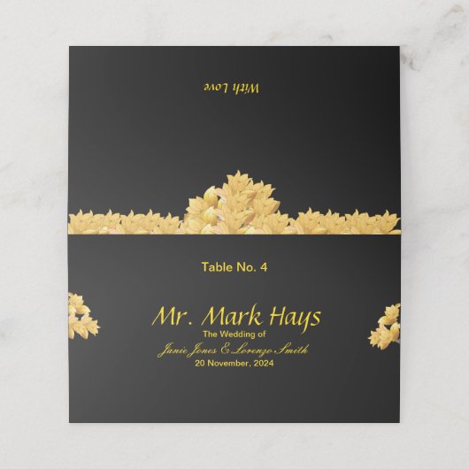 Carte De Placement Mariage (Extérieur déplié)