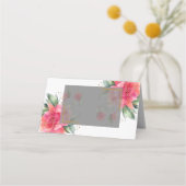 Carte De Placement Mariage à budget de jardin Rose vierge (Dos)