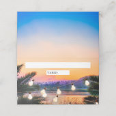 Carte De Placement Mariage à cordes Tropical Beach Sunset (Extérieur déplié)
